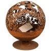 Esschert Design Braséros Et Cheminées D'extérieur Brasero Boule Design Acier Corten – Ø 58cm