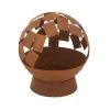 Jolipa Braséros Et Cheminées D'extérieur Braséro Boule En Acier Corten H 56 Cm