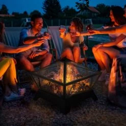 Outsunny Braséros Et Cheminées D'extérieur Brasero Cheminée Foyer Extérieur Tisonnier Métal Noir -France Parasols Soldes 2022 brasero cheminee foyer exterieur tisonnier metal noir 4