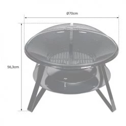 Somagic Braséros Et Cheminées D'extérieur Brasero D'extérieur En Acier 70cm -France Parasols Soldes 2022 brasero d exterieur en acier 70cm 3