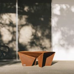 Movelar Braséros Et Cheminées D'extérieur Brasero En Acier Corten L65 X L65 X H31 Cm -France Parasols Soldes 2022 brasero en acier corten l65 x l65 x h31 cm 2