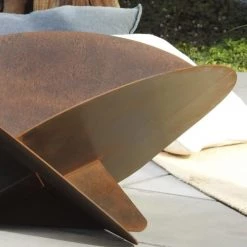 Movelar Braséros Et Cheminées D'extérieur Brasero En Acier Corten L75 X L75 X H35 Cm -France Parasols Soldes 2022 brasero en acier corten l75 x l75 x h35 cm 2