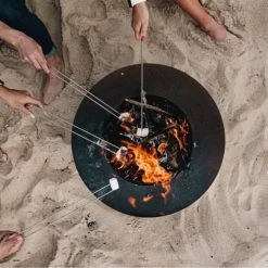 Movelar Braséros Et Cheminées D'extérieur Brasero En Acier Corten Ø60 X H24 Cm -France Parasols Soldes 2022 brasero en acier corten oe60 x h24 cm 2