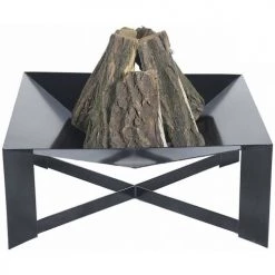 Farmcook Braséros Et Cheminées D'extérieur Brasero En Acier Pieds Croisés Design Peint Noir -France Parasols Soldes 2022 brasero en acier pieds croises design peint noir 2