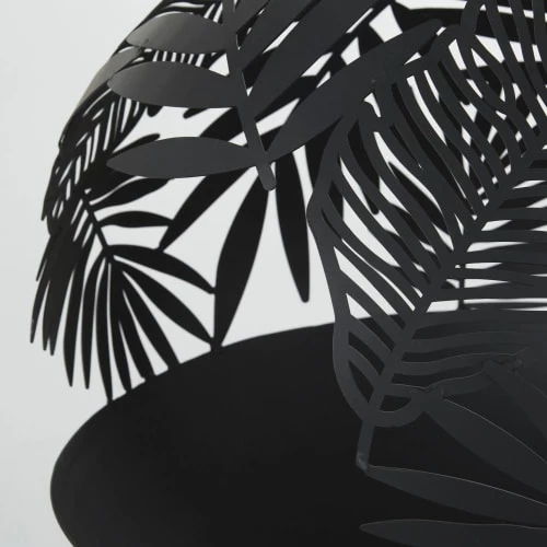 Maisons Du Monde Braséros Et Cheminées D'extérieur Brasero En Métal Noir Feuilles Ciselées 2 Maisons Du Monde Braséros Et Cheminées D'extérieur Brasero En Métal Noir Feuilles Ciselées – Image 2