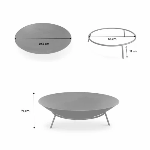 Alice's Garden Braséros Et Cheminées D'extérieur Braséro Sur 3 Pieds En Fonte Noir 6 Alice's Garden Braséros Et Cheminées D'extérieur Braséro Sur 3 Pieds En Fonte Noir – Image 6