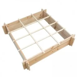 Oviala Rangements Extérieur Carré Potager 12 Cases En Bois -France Parasols Soldes 2022 carre potager 12 cases en bois 3