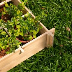 Oviala Rangements Extérieur Carré Potager 12 Cases En Bois -France Parasols Soldes 2022 carre potager 12 cases en bois 4