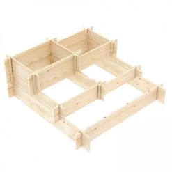 Oviala Rangements Extérieur Carré Potager 5 Cases En Bois