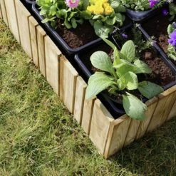 Jardipolys Rangements Extérieur Carré Potager 9 Cases En Pin -France Parasols Soldes 2022 carre potager 9 cases en pin 2