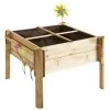 Jardipolys Rangements Extérieur Carré Potager Enfants Sur Pieds 4 Compartiments En Pin