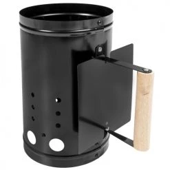 Tectake Barbecues Et Planchas Cheminée D'allumage Charbon Noir