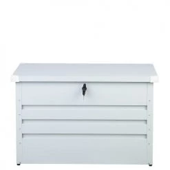 Beliani Rangements Extérieur Coffre De Jardin En Acier Gris Clair 100 X 62 Cm -France Parasols Soldes 2022 coffre de jardin en acier gris clair 100 x 62 cm 3