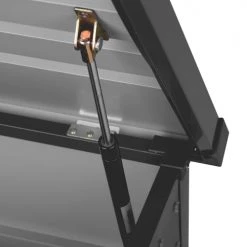 Beliani Rangements Extérieur Coffre De Jardin En Acier Gris Foncé 132 X 62 Cm -France Parasols Soldes 2022 coffre de jardin en acier gris fonce 132 x 62 cm 4