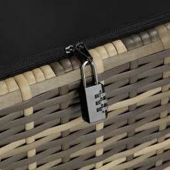 Tectake Rangements Extérieur Coffre De Jardin KIRUNA En Rotin Synthétique 120x55x61,5cm 270 L -France Parasols Soldes 2022 coffre de jardin kiruna en rotin synthetique 120x55x61 5cm 270 l 5