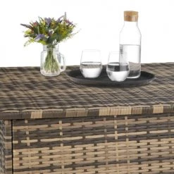 Tectake Rangements Extérieur Coffre De Jardin Oslo Marron Naturel -France Parasols Soldes 2022 coffre de jardin oslo marron naturel 4