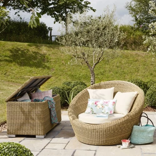 Maisons Du Monde Rangements Extérieur Coffre En Résine Tressée L 122 Cm 4 Maisons Du Monde Rangements Extérieur Coffre En Résine Tressée L 122 Cm – Image 4