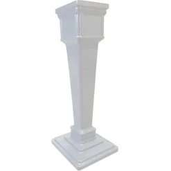 La Boite Jaune Objets Déco De Jardin Colonne Pour Boîte Aux Lettres En Aluminium Grand Modèle 1950 Blanc