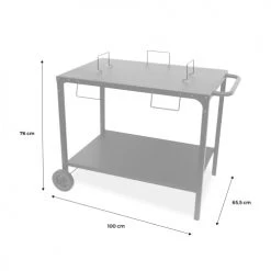 Alice's Garden Barbecues Et Planchas Desserte Extérieure Noire En Acier Modulable Pour Plancha Avec 2 Roues -France Parasols Soldes 2022 desserte exterieure noire en acier modulable pour plancha avec 2 roues 4