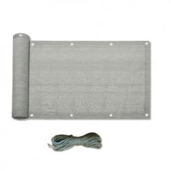 Mobili Rebecca Objets Déco De Jardin Ecran Brise-vue De Balcon 0,75x6 M En Hdpe Gris