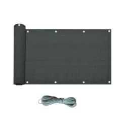 Mobili Rebecca Objets Déco De Jardin Ecran Brise-vue De Balcon 0,75x6 M En Hdpe Gris -France Parasols Soldes 2022 ecran brise vue de balcon 0 75x6 m en hdpe gris anthracite
