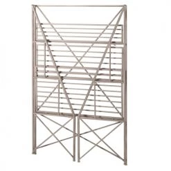 Maisons Du Monde Rangements Extérieur Etagère En Métal Gris Clair Effet Vieilli -France Parasols Soldes 2022 etagere en metal gris clair effet vieilli 1000 11 38 189663 8