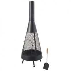 Maisons Du Monde Braséros Et Cheminées D'extérieur Feu D'extérieur En Métal Noir Avec Pelle -France Parasols Soldes 2022 feu d exterieur en metal noir avec pelle 1000 3 7 189468 2