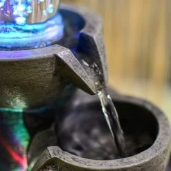 Zen'Light Objets Déco De Jardin Fontaine D'intérieur Zen En Résine Avec éclairage Led - H28cm -France Parasols Soldes 2022 fontaine d interieur zen en resine avec eclairage led h28cm 3