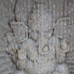 Oviala Objets Déco De Jardin Fontaine Ganesh LED Gris -France Parasols Soldes 2022 fontaine ganesh led gris 2