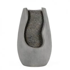 Zen'Light Objets Déco De Jardin Fontaine Moderne En Résine Avec éclairage Led - H60cm