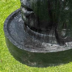 Wanda Collection Objets Déco De Jardin Fontaine Mur D'eau Visage De Bouddha Noir H120cm -France Parasols Soldes 2022 fontaine mur d eau visage de bouddha noir h120cm 3