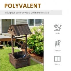 Outsunny Objets Déco De Jardin Fontaine Puit De Jardin D'ornement Sapin Traité Carbonisation 11 Outsunny Objets Déco De Jardin Fontaine Puit De Jardin D'ornement Sapin Traité Carbonisation -France Parasols Soldes 2022 fontaine puit de jardin d ornement sapin traite carbonisation 5