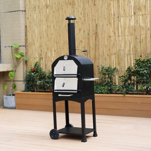 Alice's Garden Barbecues Et Planchas Four à Pizza D'extérieur Multifonctions Au Charbon De Bois Noir 2 Alice's Garden Barbecues Et Planchas Four à Pizza D'extérieur Multifonctions Au Charbon De Bois Noir – Image 2