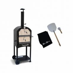 Alice's Garden Barbecues Et Planchas Four à Pizza D'extérieur Multifonctions Au Charbon De Bois Noir