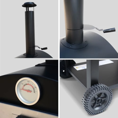 Alice's Garden Barbecues Et Planchas Four à Pizza D'extérieur Multifonctions Au Charbon De Bois Noir 6 Alice's Garden Barbecues Et Planchas Four à Pizza D'extérieur Multifonctions Au Charbon De Bois Noir – Image 6