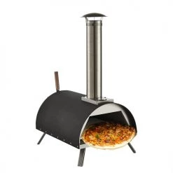 RED DECO Barbecues Et Planchas Four à Pizza Extérieur Granulés Acier Inoxydable Noir L82xl40,5cm