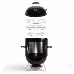 Livoo Barbecues Et Planchas Fumoir 2 En 1 En Métal Noir -France Parasols Soldes 2022 fumoir 2 en 1 en metal noir 3