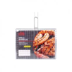 Sunnydays Barbecues Et Planchas Grille De Barbecue Double Avec Manche - 60x40x30cm -France Parasols Soldes 2022 grille de barbecue double avec manche 60x40x30cm 2