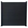 RED DECO Objets Déco De Jardin Kit Clôture H1.85m Bois Composite Gris L1.94 M