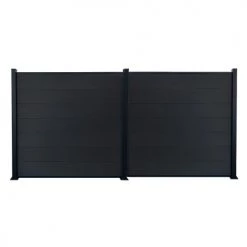 RED DECO Objets Déco De Jardin Kit Clôture H1.85m Bois Composite Gris L3.81 M