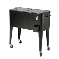 Maisons Du Monde Rangements Extérieur Kit Glacière De Jardin à Roulettes En Métal Noir -France Parasols Soldes 2022 kit glaciere de jardin a roulettes en metal noir 1000 9 30 176945 2