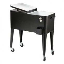 Maisons Du Monde Rangements Extérieur Kit Glacière De Jardin à Roulettes En Métal Noir -France Parasols Soldes 2022 kit glaciere de jardin a roulettes en metal noir 1000 9 30 176945 3