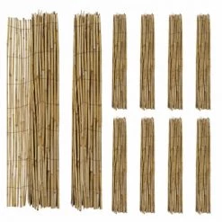 Oviala Objets Déco De Jardin Lot De 10 Canisses De Jardin Bambou 5 X 1,5 M