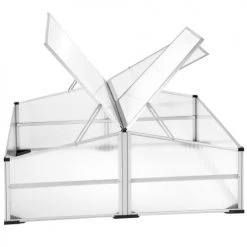 Tectake Rangements Extérieur Mini Serre En Aluminium Blanc Transparent -France Parasols Soldes 2022 mini serre en aluminium blanc transparent 11