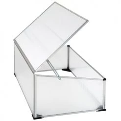 Tectake Rangements Extérieur Mini Serre En Aluminium Blanc Transparent -France Parasols Soldes 2022 mini serre en aluminium blanc transparent 2