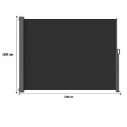 RED DECO Objets Déco De Jardin Paravent Extérieur Rétractable Gris 300 X 160 Cm -France Parasols Soldes 2022 paravent exterieur retractable gris 300 x 160 cm 2