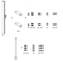 RED DECO Objets Déco De Jardin Paravent Extérieur Rétractable Gris 300 X 160 Cm -France Parasols Soldes 2022 paravent exterieur retractable gris 300 x 160 cm 5