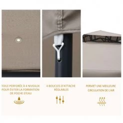 Outsunny Pergolas Et Tonnelles Pavillon De Jardin Tonnelle Style Colonial Avec Moustiquaires Zippées 10 Outsunny Pergolas Et Tonnelles Pavillon De Jardin Tonnelle Style Colonial Avec Moustiquaires Zippées -France Parasols Soldes 2022 pavillon de jardin tonnelle style colonial avec moustiquaires zippees 4