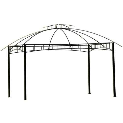 Outsunny Pergolas Et Tonnelles Pavillon Jardin Style Colonial Toiles Latérales Amovibles Crème Café 4 Outsunny Pergolas Et Tonnelles Pavillon Jardin Style Colonial Toiles Latérales Amovibles Crème Café – Image 4