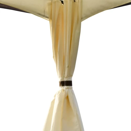 Outsunny Pergolas Et Tonnelles Pavillon Jardin Style Colonial Toiles Latérales Amovibles Crème Café 5 Outsunny Pergolas Et Tonnelles Pavillon Jardin Style Colonial Toiles Latérales Amovibles Crème Café – Image 5